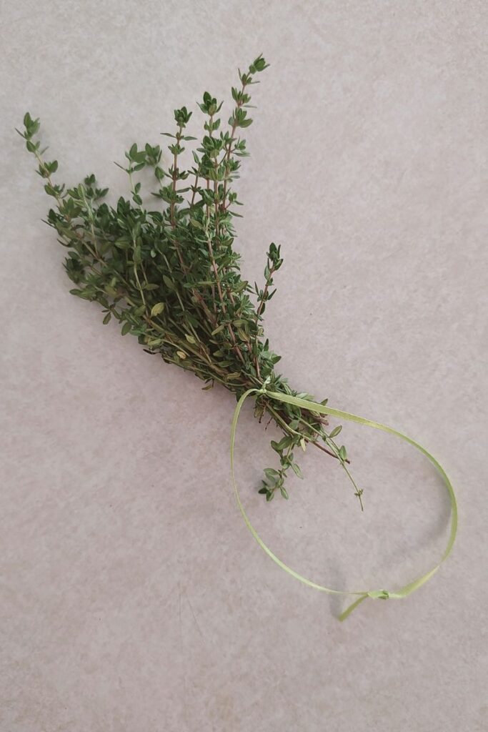 hang-dry-summer-herbs with a bit of string